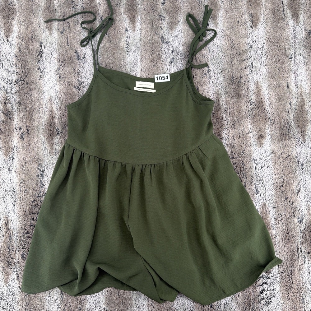 Urban Outfitters Romper Women's M Green Sleeveless Tie Strap Boho Girlcore Chic